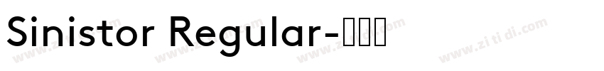 Sinistor Regular字体转换